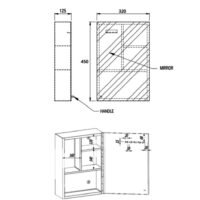 Mirror Cabinet Stainless Steel with inside toothbrush slots - Image 4