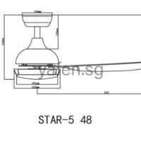 Bestar Star-5 DC Ceiling Fan with LED Light - Image 6