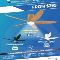Alaska Starason DC Ceiling Fan with LED light 48"/56" - Image 7