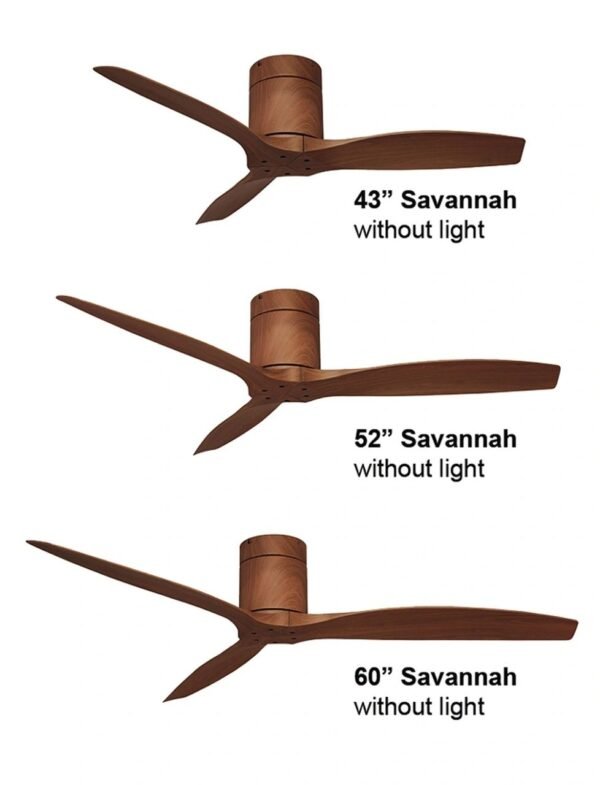 Spin Savannah 43"/52"/60" DC Ceiling Fan (Walnut)