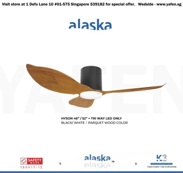 Alaska Hydson DC Ceiling Fan with DIMMABLE LED Light