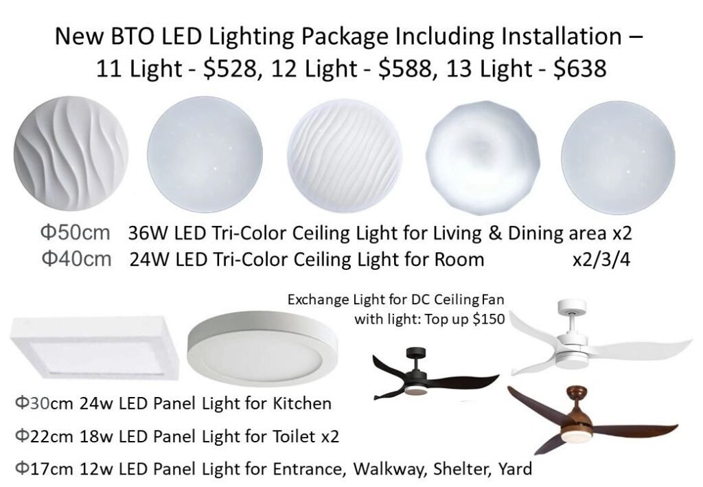 LED Ceiling Light Package Including Installation - Yafen