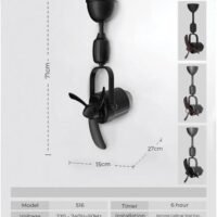D'Fan 16" Corner / Ceiling / Wall Fan with Remote 516 - Image 2