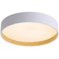 Aluminium Full Frame with Wood Finish inside Modern LED Ceiling Light - Image 3