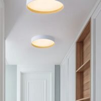 Aluminium Full Frame with Wood Finish inside Modern LED Ceiling Light - Image 2