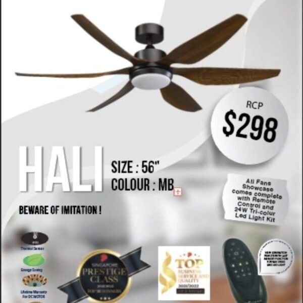 Bestar Hali DC Ceiling Fan with LED Light 56"