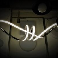 Modern design curly strips LED tri-color pendant light (L) - Image 2