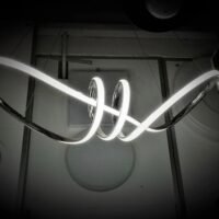 Modern design curly strips LED tri-color pendant light (L) - Image 4