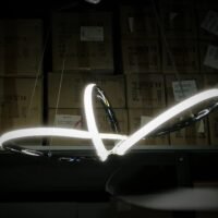 Modern design curly strips LED tri-color pendant light (S) - Image 3