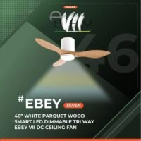 Alaska EBEY7 Smart DC Ceiling Fan with LED light 46"/52" - Image 3