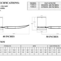 BESTAR VITO-3 Wifi DC Ceiling Fan 40inch 50inch with LED light - Image 10