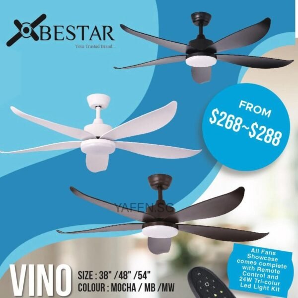 Bestar Vino DC Ceiling Fan with LED Light