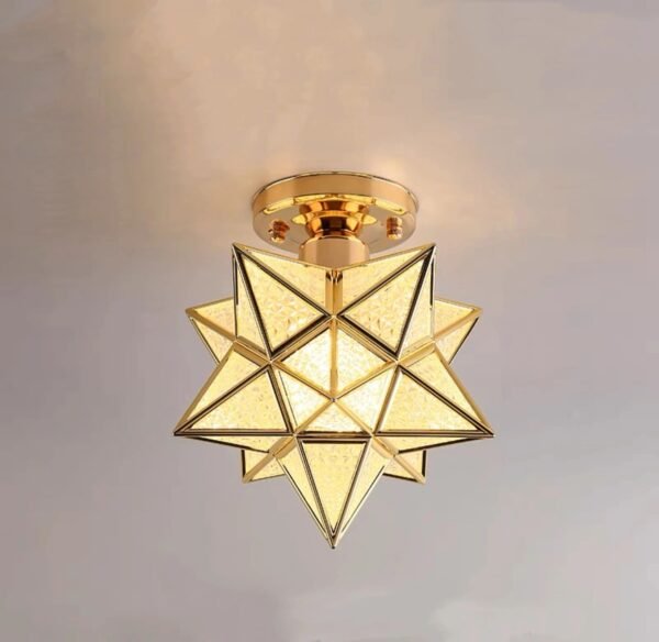 LED Gold Star/Black Star Pendant Light