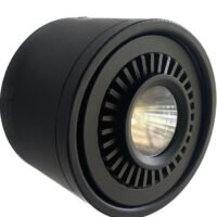 LED Cylinder Light Half Round Black/White - Image 2