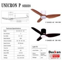 DECKEN UNICRON DK-005 46"/53" Hugger DC CEILING FAN - Image 9