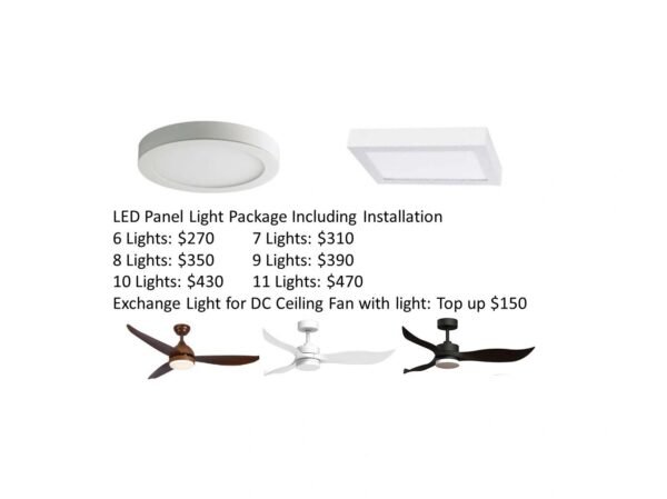 LED Panel Light Package Including Installation