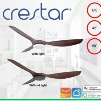 Crestar Hiro 42" / 50" DC Smart Wifi Ceiling Fan with optional 22W Dimmable LED - Image 3