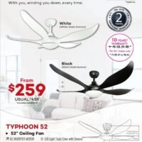 D'Fan Mayer 52”DC Ceiling Fan Typhoon 52 with LED - Image 5