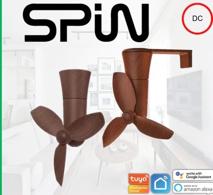 Spin Sphere 16" Smart Corner Fan Ceiling and Wall Mount (Image 2)